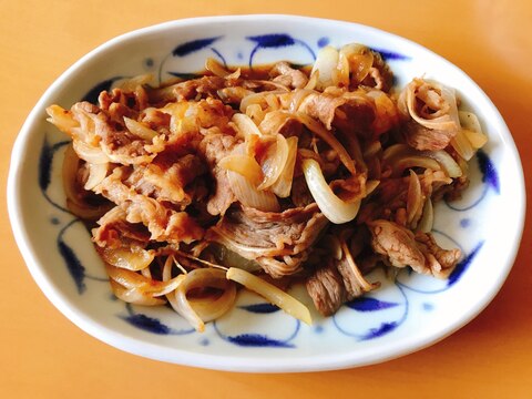 あっという間に1品♪新玉ねぎと牛肉の焼肉のたれ炒め